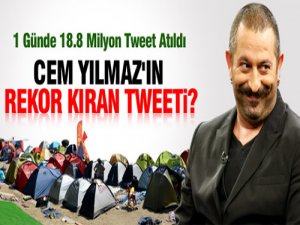 GEZİDE CEM YILMAZLA TWİTTER REKORU