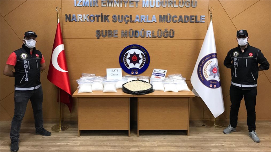 Hassas burun 'Layka' kömür çuvalında 40 kilo 930 gram metamfetamin buldu