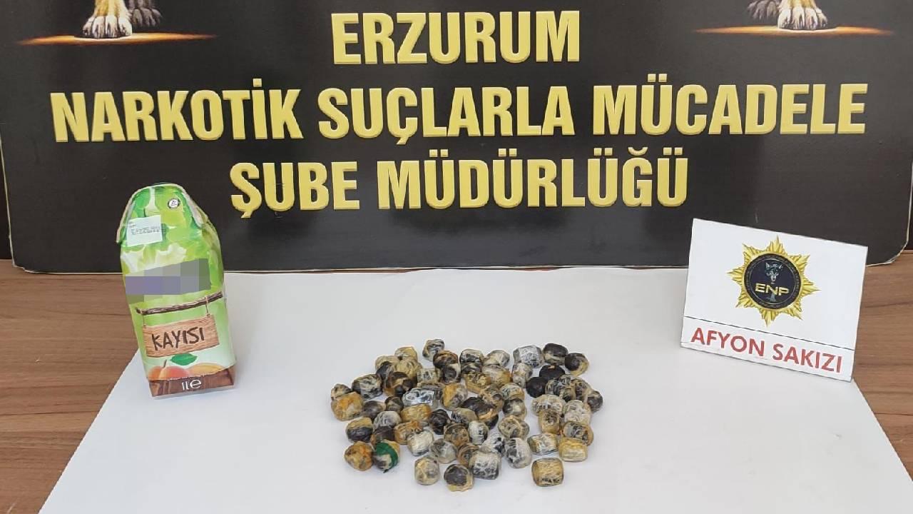 Erzurum'da iç organlarında uyuşturucu bulunan zanlı tutuklandı