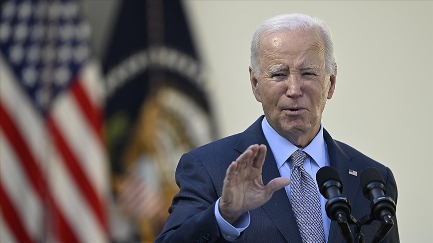 Biden'ın konuşması, Filistin destekçisinin sözleriyle bölündü