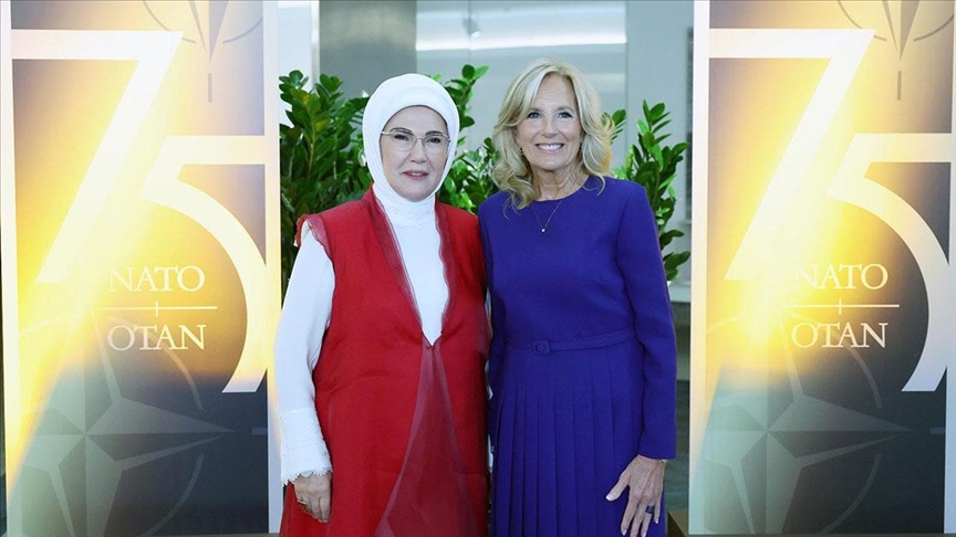 Emine Erdoğan, Jill Biden'ın ev sahipliğindeki resepsiyona katıldı