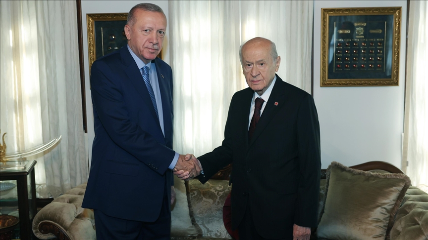 Cumhurbaşkanı Erdoğan, MHP Genel Başkanı Bahçeli ile görüştü