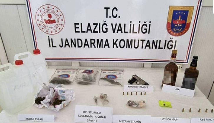 Elazığ'da kaçak içki ve uyuşturucu operasyonu: 8 Gözaltı