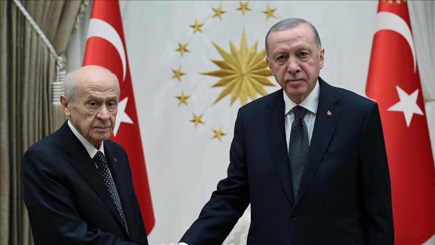 Cumhurbaşkanı Erdoğan, MHP Genel Başkanı Bahçeli'yi kabul etti