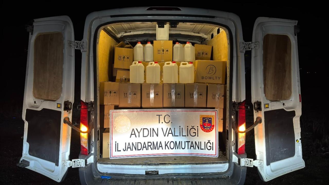 Aydın'da 1,6 TON etil alkol geçirildi