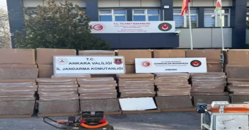 Ankara'da tütünle doldurulmuş kaçak 1 milyon 231 bin makaron ele geçirildi!