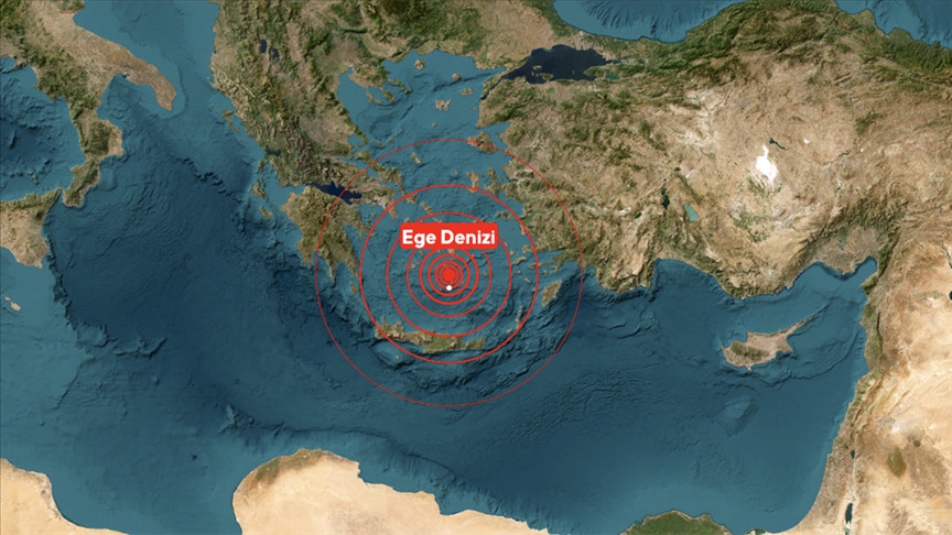 Ege Denizi'nde 4,5 büyüklüğünde deprem