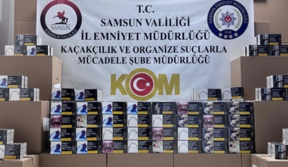 Samsun'da kaçakçılık operasyonunda 790 bin makaron ele geçirildi