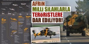 Afrin milli silahlarla teröristlere dar ediliyor