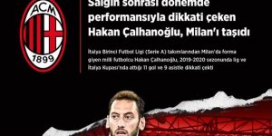 Salgın sonrası dönemde performansıyla dikkati çeken Hakan Çalhanoğlu Milan'ı taşıdı