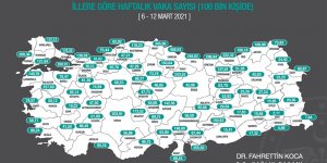 Sağlık Bakanı Koca, illere göre haftalık Kovid-19 vaka sayılarını açıkladı