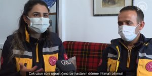 Kalbi iki kez duran hastadan ambulans ekibine 'hayat' teşekkürü