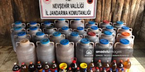 Nevşehir'de 1447 litre kaçak şarap ele geçirildi!