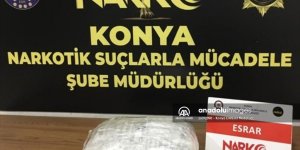 Konya'da 4 kilo 635 gram esrar ele geçirildi!