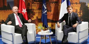 Cumhurbaşkanı Erdoğan, Fransa Cumhurbaşkanı Macron ile bir araya geldi