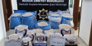 İçişleri Bakanı Soylu, Mersin'de 310 kilogram uyuşturucu hap ele geçirildiğini açıkladı