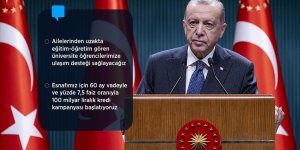 Cumhurbaşkanı Erdoğan'dan öğrenciler ile esnafa destek müjdesi geldi