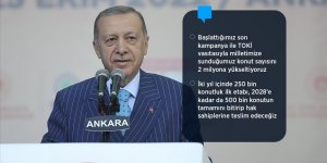 Cumhurbaşkanı Erdoğan: 2028'e kadar 500 bin konutun tamamını bitireceğiz