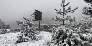 UYARI / Bolu Dağı'nda kar yağışı etkili oluyor