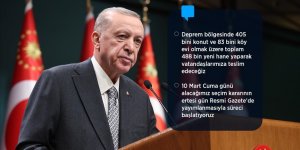 Cumhurbaşkanı Erdoğan: Tek gündemimiz depremdir, deprem yaralarını sarmaktır