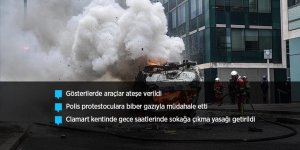 Fransa’daki gösterilerde polis ile göstericiler arasında çatışma