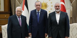 Erdoğan, Filistin Devlet Başkanı Abbas ve Hamas lideri Heniyye ile görüştü