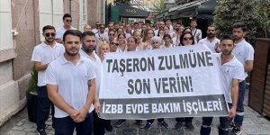 İzmir Büyükşehir Belediyesi çalışanları "kadro" için eylemde