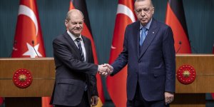 Cumhurbaşkanı Erdoğan, Almanya Başbakanı Scholz ile görüştü