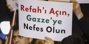 Ankara'da "Refah Sınır Kapısı'nın açılması" talebiyle gösteri düzenlendi