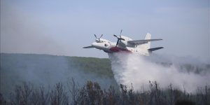 Çanakkale'de orman yangınına müdahale ediliyor