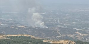 İzmir'in Menemen ilçesinde çıkan orman yangınına müdahale ediliyor