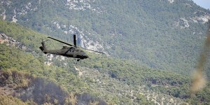 TSK'ya ait 4 helikopterle Muğla'daki orman yangınına müdahale edildi