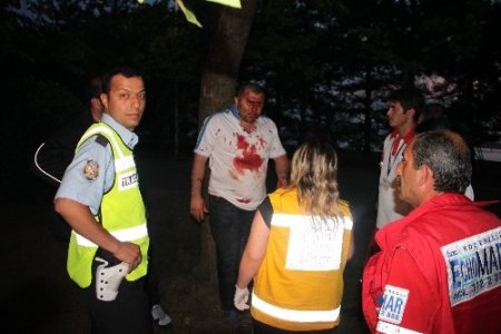 Alkollü sürücü, önce bariyere sonra korkulukla çarptı