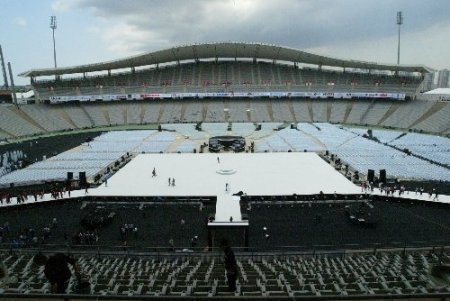 Atatürk Olimpiyat Stadı şölen gecesine hazır