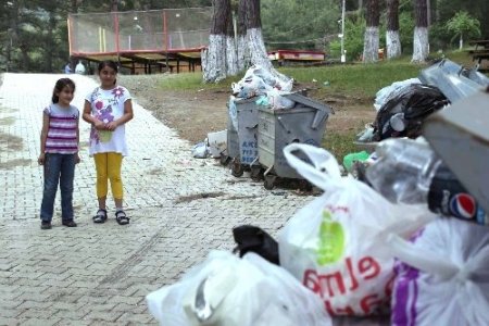 Bakanlıktan en temiz köy ödülü alan Müftüler'de piknik alanı çöpten geçilmiyor