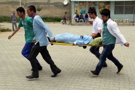 Başkale Devlet Hastanesi'nde yangın tatbikatı