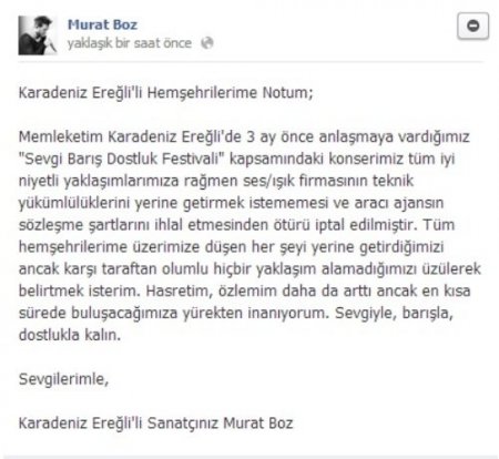 Başkan Posbıyık: Murat Boz Ereğli'ye gelecek