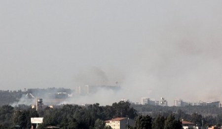 ÇÜ kampüs alanında yangın çıktı (1)