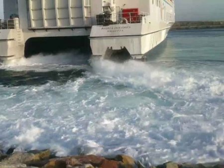 Feribotun pervanesine saklanarak İspanya’ya girmeye çalıştı