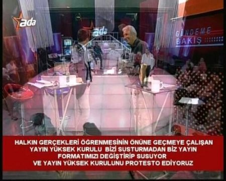 Kanal çalışanları yayın cezasını Ankara havasıyla protesto etti