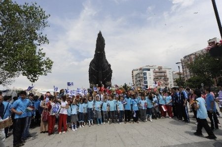 Olimpiyat çocuklarına Çanakkale'de coşkulu karşılama