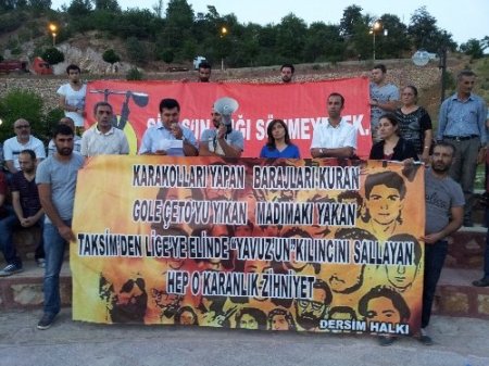 Tunceli'de Sivas olayları protestosu